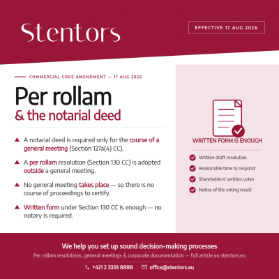 Per Rollam Resolutions and Notarial Certification of the Course of a General Meeting of a Limited Liability Company